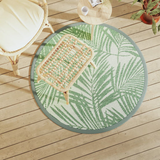 Tapete de exterior Ø120 cm ARAKIL PP Verde