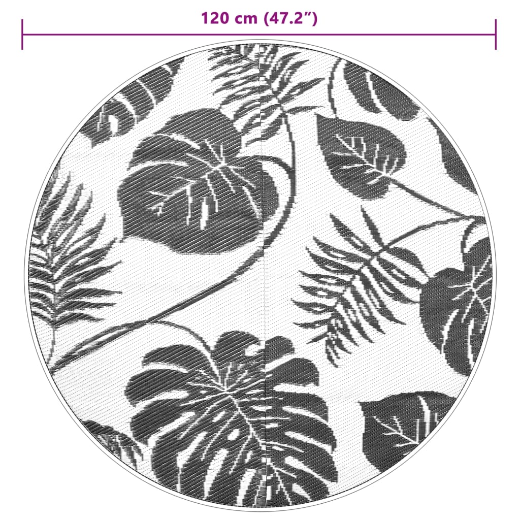 Tapete de exterior Ø120 cm ARAKIL PP Verde
