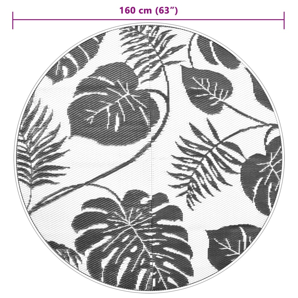Tapete de exterior Ø160 cm ARAKIL PP Verde