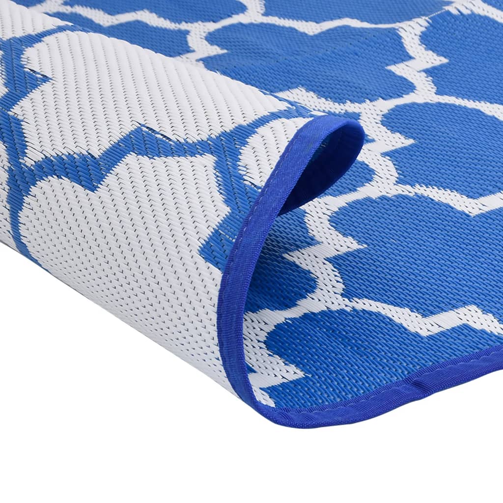 Tapete de exterior Ø160 cm ARAKIL PP Azul