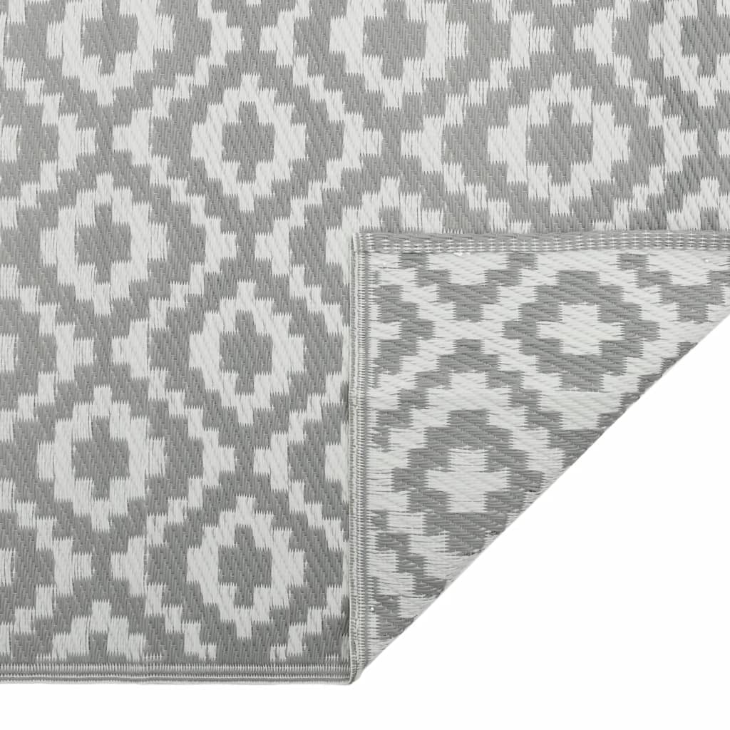 Tapete de exterior 120x180 cm 140x200 PP cinzento