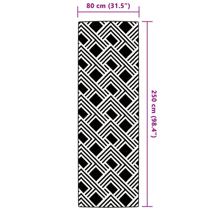 Tapete de exterior 80x250 cm ARAKIL PP cinzento