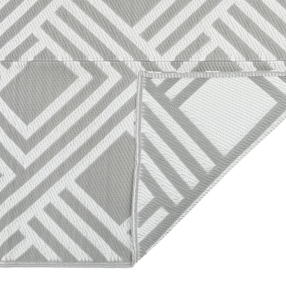 Tapete de exterior 120x180 cm 140x200 PP cinzento