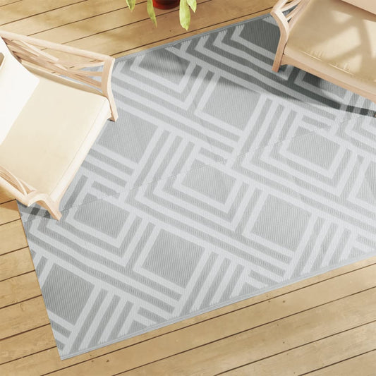 Tapete de exterior 120x180 cm 140x200 PP cinzento