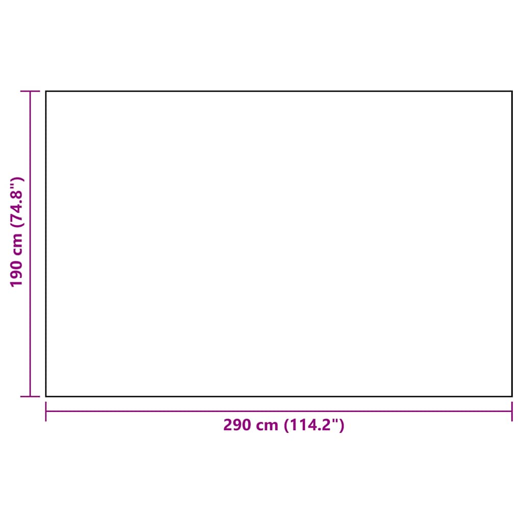 Tapete de exterior 190x290 cm ARAKIL PP branco e preto
