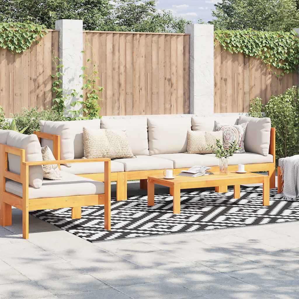 Tapete de exterior 190x290 cm ARAKIL PP branco e preto