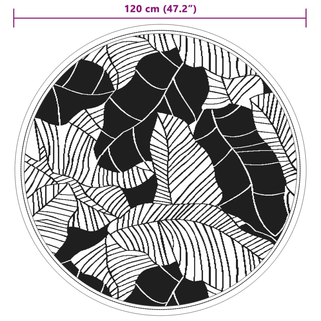 Tapete de exterior Ø120 cm ARAKIL PP Verde