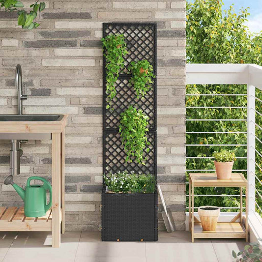 Floreira Preto 35 x 30 x 135 cm Metal