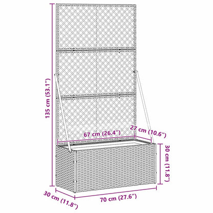Floreira Preto 70 x 30 x 135 cm Metal