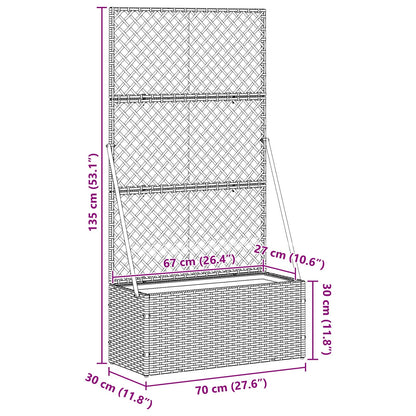 Vaso de Jardim Preto 70 x 30 x 135 cm Metal