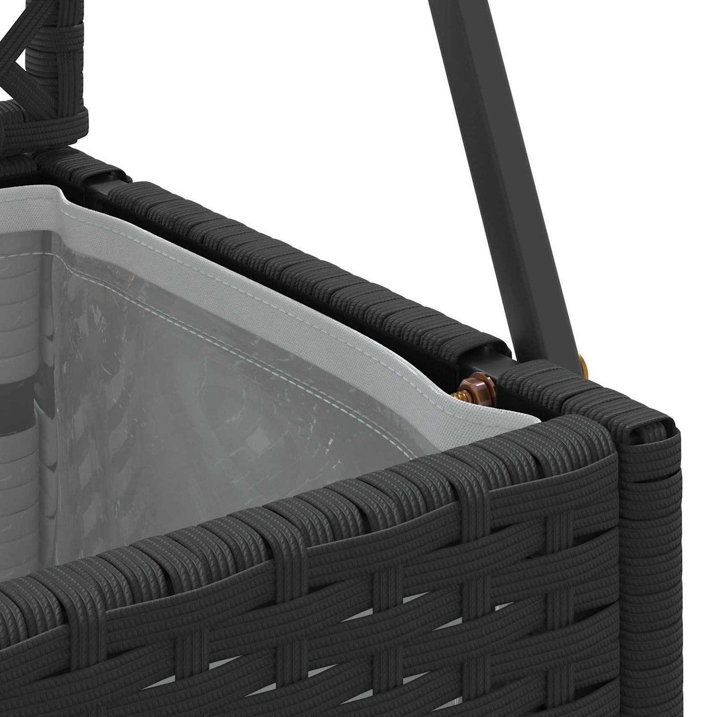 Vaso de Jardim Preto 105 x 30 x 170 cm Metal