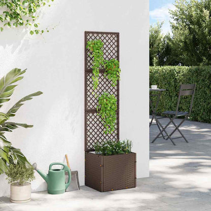 Floreira Castanho 35 x 30 x 135 cm Metal