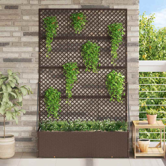 Floreira Castanho 105 x 30 x 170 cm Metal