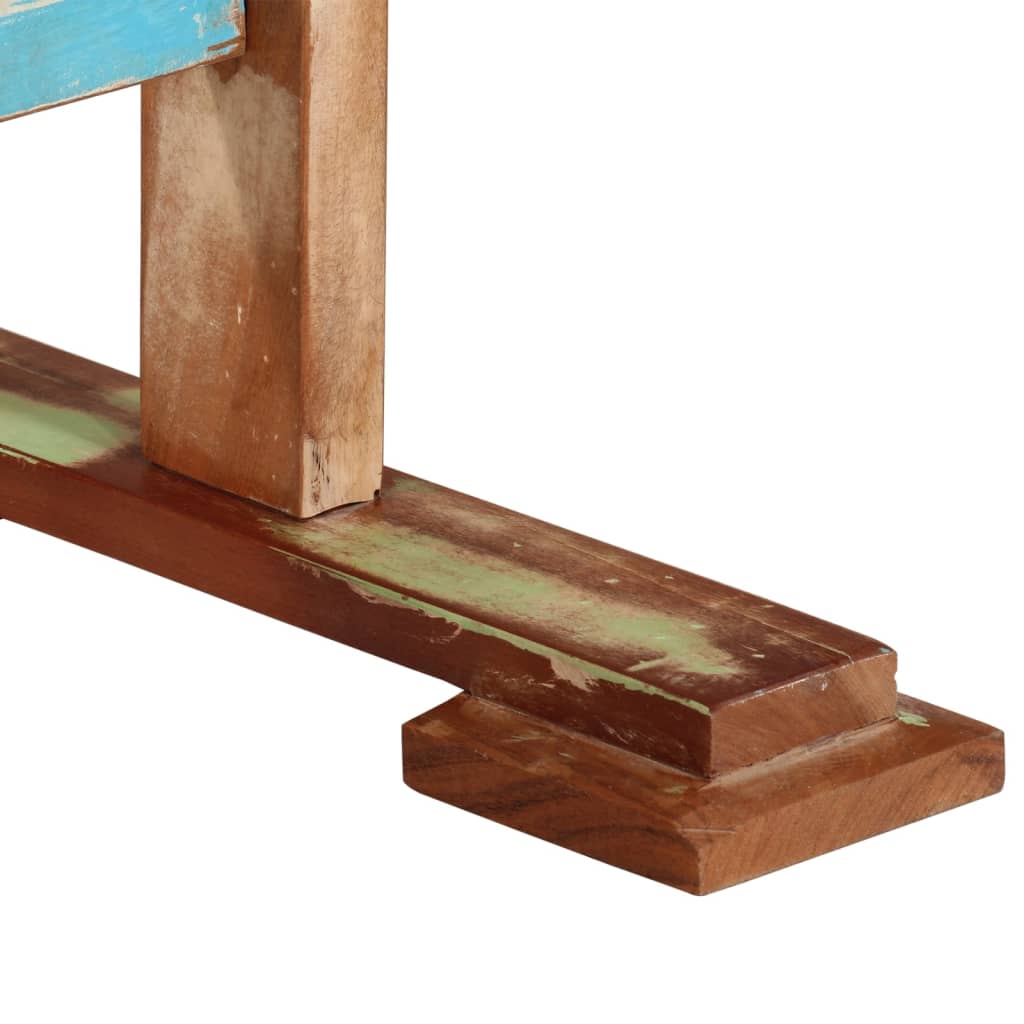 Mesa de jantar 110x55x78 cm madeira recuperada maciça