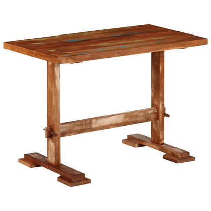 Mesa de jantar 110x55x78 cm madeira recuperada maciça