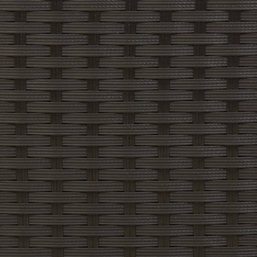 Espreguiçadeiras modulares com mesa 2 pcs vime PE preto