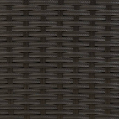 Espreguiçadeiras modulares com mesa 2 pcs vime PE preto