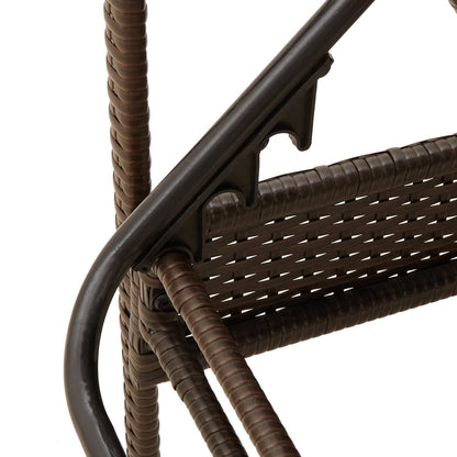 Espreguiçadeira com almofadão 63x200x81 cm vime PE castanho