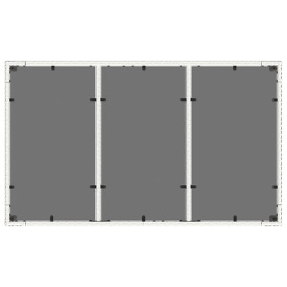 Mesa de jardim com tampo de vidro 150x90x75 cm vime PE branco