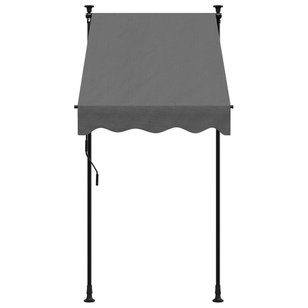 Toldo retrátil 100x150 cm tecido e aço antracite