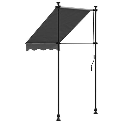 Toldo retrátil 100x150 cm tecido e aço antracite