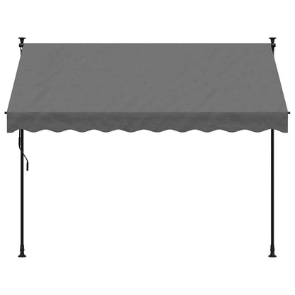 Toldo retrátil 250x150 cm tecido e aço antracite