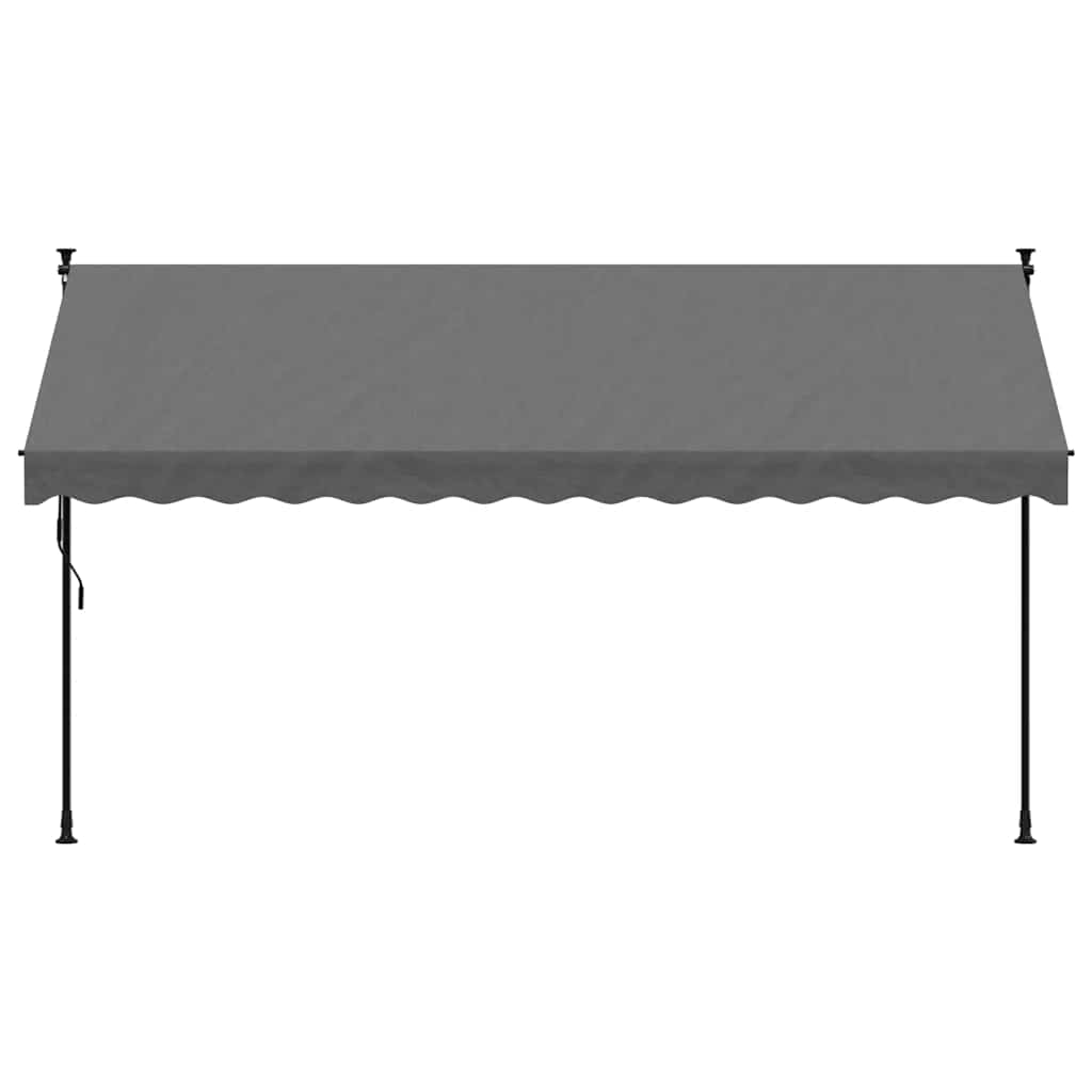 Toldo retrátil 350x150 cm tecido e aço antracite