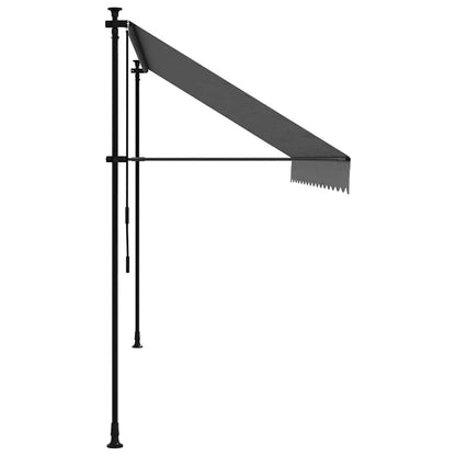 Toldo retrátil 350x150 cm tecido e aço antracite