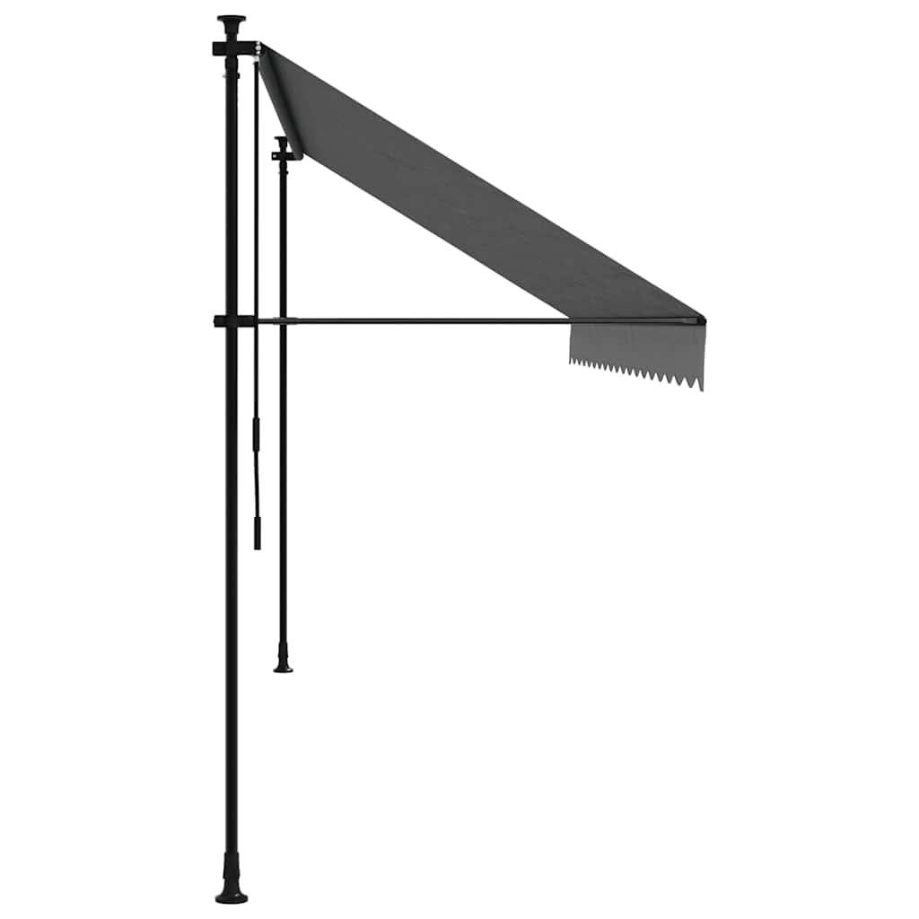 Toldo retrátil 400x150 cm tecido e aço antracite