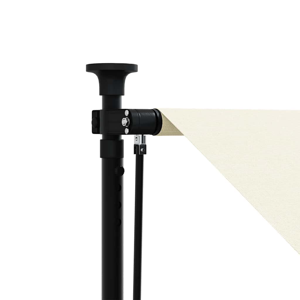 Toldo retrátil 100x150 cm tecido e aço cor creme