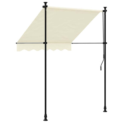 Toldo retrátil 150x150 cm tecido e aço cor creme