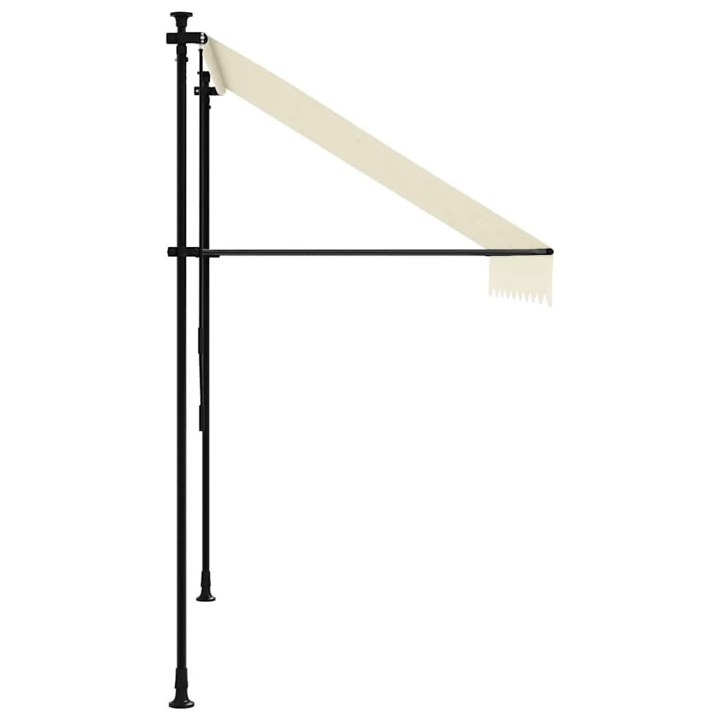 Toldo retrátil 200x115 cm tecido e aço cor creme