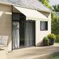 Toldo retrátil 200x115 cm tecido e aço cor creme