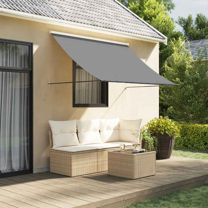 Toldo retrátil 250x150 cm tecido e aço antracite