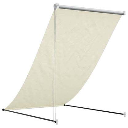 Toldo retrátil 150x150 cm tecido e aço cor creme