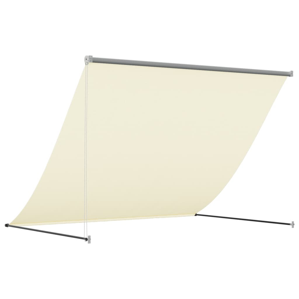 Toldo retrátil 200x150 cm tecido e aço cor creme