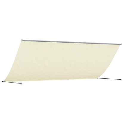 Toldo retrátil 400x150 cm tecido e aço cor creme