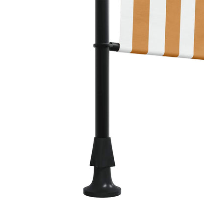 Estore de rolo exterior 120x270 cm tecido/aço laranja e branco