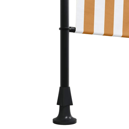 Estore de rolo exterior 150x270 cm tecido/aço laranja e branco