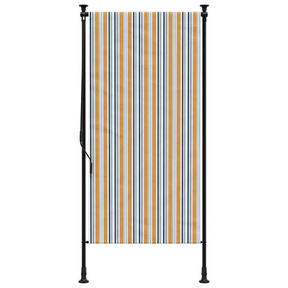 Estore de rolo exterior 120x270 cm tecido/aço amarelo e branco