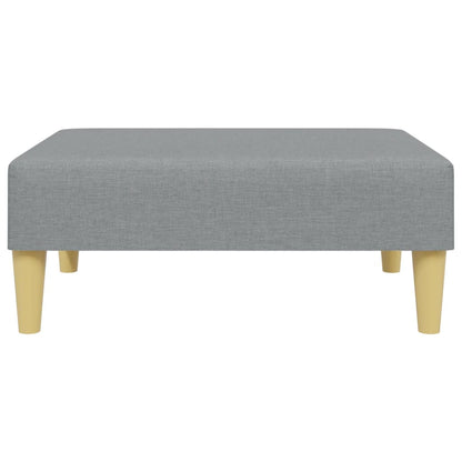 Sofá-cama de 2 lugares c/ apoio de pés tecido cinzento-claro