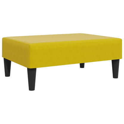 2 pcs conjunto de sofás com almofadas veludo amarelo