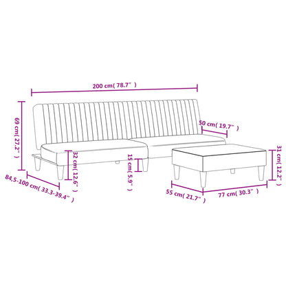 2 pcs conjunto de sofás veludo azul