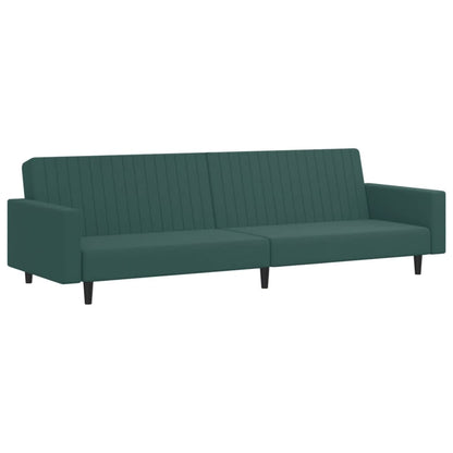 2 pcs conjunto de sofás veludo verde-escuro