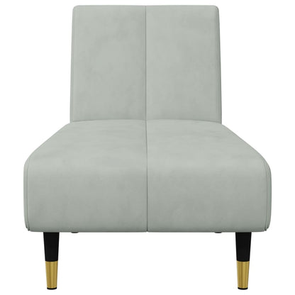 2 pcs conjunto de sofás veludo cinzento-claro