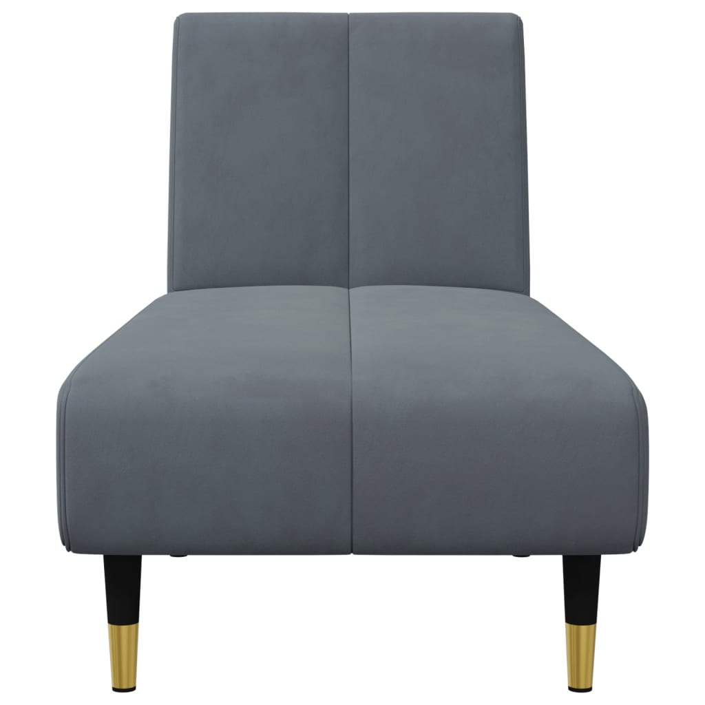 2 pcs conjunto de sofás veludo cinzento-escuro