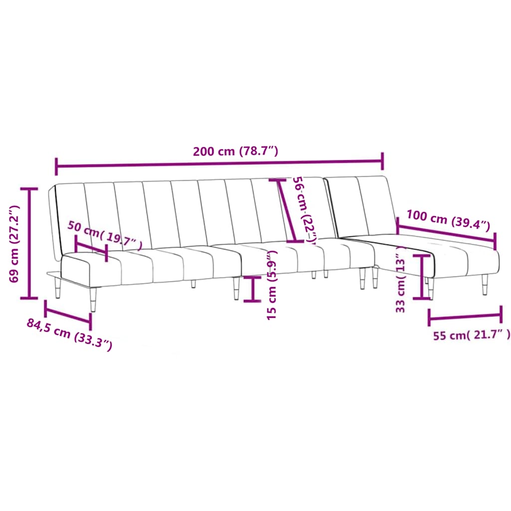 2 pcs conjunto de sofás veludo amarelo