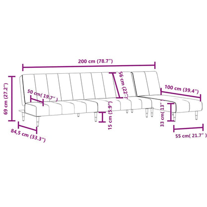 2 pcs conjunto de sofás veludo amarelo