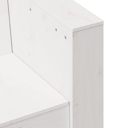 Sofá de 3 lugares para jardim 189x60x62 cm pinho maciço branco