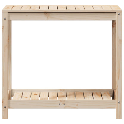 Mesa de jardinagem c/ prateleira 82,5x50x75 cm pinho maciço